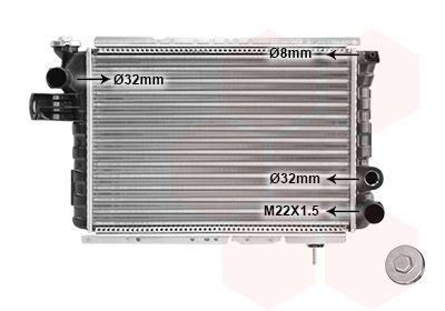 Радиатор, охлаждение двигателя VAN WEZEL 43002009 для RENAULT 5
