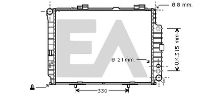 Радиатор, охлаждение двигателя EACLIMA 31R50140 для MERCEDES-BENZ E-CLASS