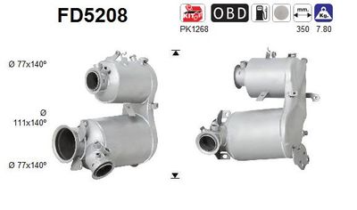 Filtr sadzy / filtr cząstek stałych, układ wydechowy AS 04L131601KX