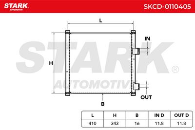кондензатор, климатизация STARK SKCD-0110405