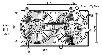Вентилятор, охлаждение двигателя EACLIMA 33V52042 для MAZDA RX-8