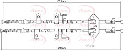 Cable Pull, parking brake APEC CAB1275