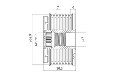 Generator friløbskobling VALEO 588449