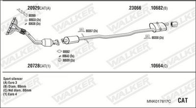 Изпускателна система WALKER MNK017817C