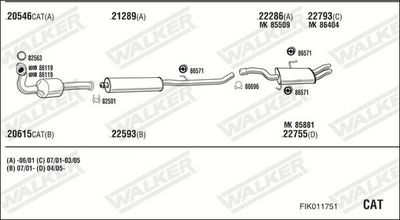 SISTEM DE ESAPAMENT WALKER FIK011751