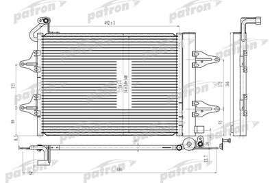 PATRON PRS3639 Радиатор кондиционера  для SKODA ROOMSTER (Шкода Роомстер)