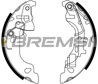 Комплект тормозных колодок BREMSI GF0158 для ZASTAVA 10