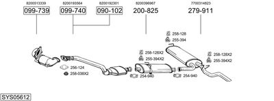 Układ wydechowy BOSAL SYS05612