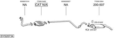 Układ wydechowy BOSAL SYS20734