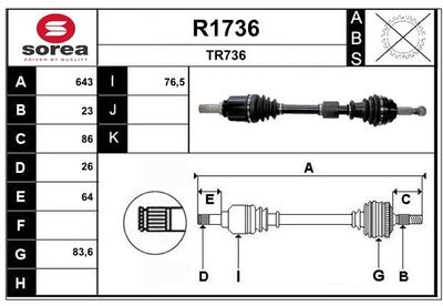 ANTRIEBSWELLE SNRA R1736