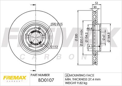BD-0107 FREMAX Тормозной диск