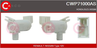 Водяной насос, система очистки окон CASCO CWP71000AS для NISSAN 350Z