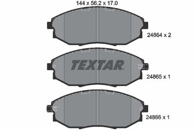 Комплект тормозных колодок, дисковый тормоз TEXTAR 2486401 для CHEVROLET EPICA
