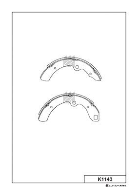 Комплект тормозных колодок MK Kashiyama K1143 для NISSAN DATSUN