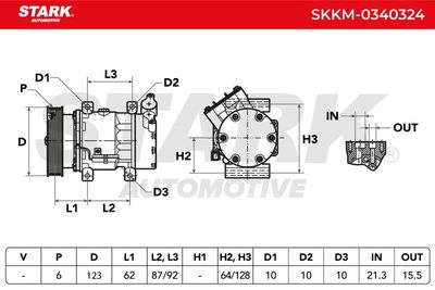 компресор, климатизация STARK SKKM-0340324
