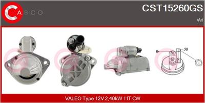 Стартер CASCO CST15260GS для VW CRAFTER