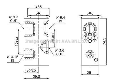 AVA QUALITY COOLING RT1683 Расширительный клапан кондиционера  для RENAULT GRAND SCENIC (Рено Гранд скеник)
