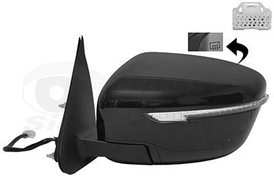 Наружное зеркало VAN WEZEL 3391807 для NISSAN QASHQAI