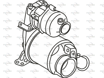 Filtr sadzy / filtr cząstek stałych, układ wydechowy FENNO 04L131670DX