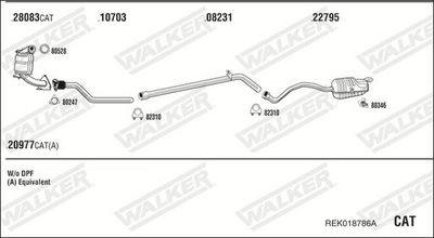 SISTEM DE ESAPAMENT WALKER REK018786A