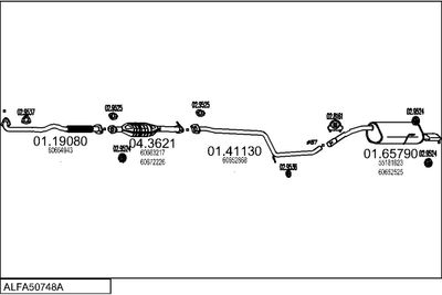 Układ wydechowy MTS ALFA50748A016618