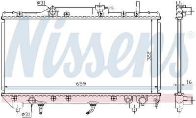 RADIATOR RACIRE MOTOR NISSENS 64806 5