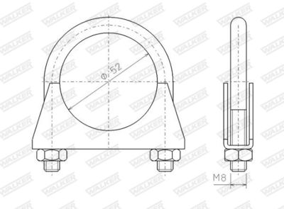 COLIER SISTEM DE ESAPAMENT WALKER 82394 8