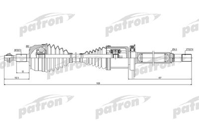 Приводной вал PATRON PDS0444 для VW MULTIVAN