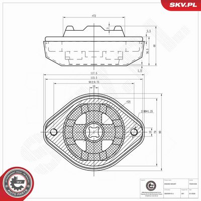 SUPORT MOTOR ESEN SKV 75SKV428 2