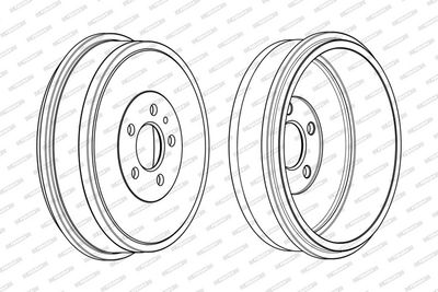 BREMSTROMMEL FERODO FDR329012 2