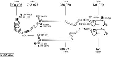 Układ wydechowy BOSAL SYS15358