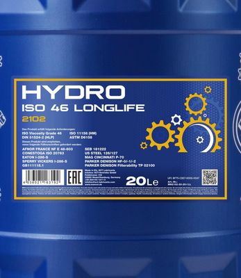 Hydraulolja ISO 46 Longlife 20 Liter MANNOL MN2102-20