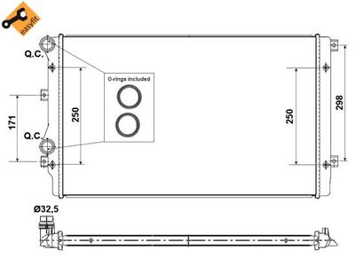 Radiator, engine cooling 53406