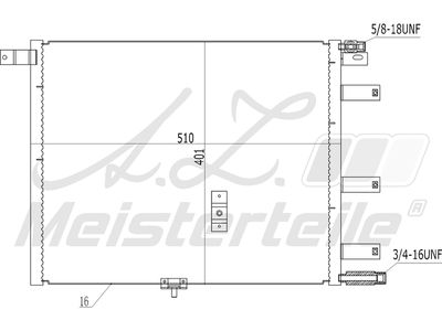 кондензатор, климатизация A.Z. Meisterteile AZMT-45-030-1506