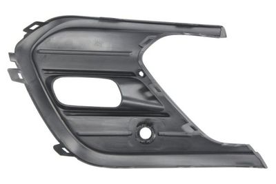 Voorbumper afdekking Voor Rechts (met mistlampgaten, met parkeersensor gaten, plastic, zwart) past: VW POLO VI AW 01.21-