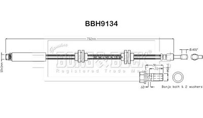 спирачен маркуч BORG & BECK BBH9134