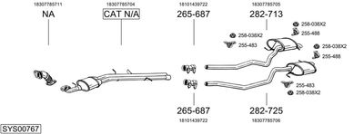Изпускателна система BOSAL SYS00767