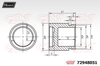 Поршень, корпус скобы тормоза MAXTECH 72948051 для PEUGEOT 305
