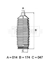 Zestaw osłon, układ kierowniczy BORG & BECK BSG3459