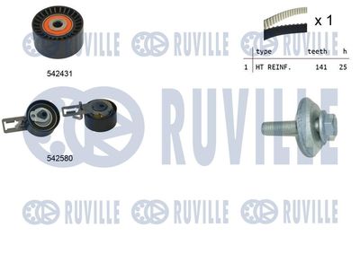 Комплект ремня ГРМ RUVILLE 550369 для PEUGEOT RIFTER