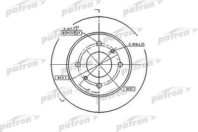 Тормозной диск PATRON PBD2592 для NISSAN ALMERA