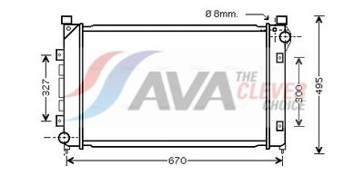 радиатор, охлаждане на двигателя AVA Clever Choice AU2163