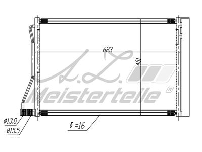 кондензатор, климатизация A.Z. Meisterteile AZMT-45-030-1639