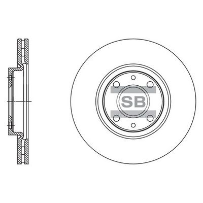 Тормозной диск Hi-Q SD5502 для PEUGEOT BIPPER