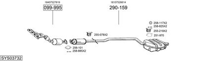 Изпускателна система BOSAL SYS03732