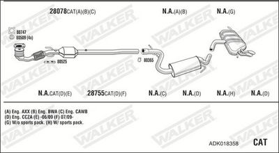 Изпускателна система WALKER ADK018358