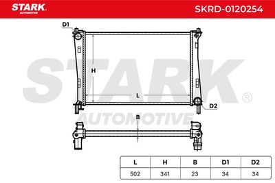 радиатор, охлаждане на двигателя STARK SKRD-0120254