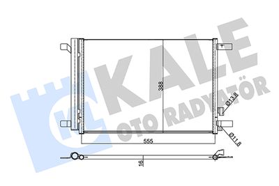 KALE OTO RADYATÖR 354020 Радиатор кондиционера  для AUDI A3 (Ауди А3)
