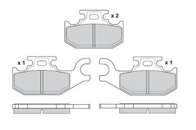 Комплект тормозных колодок, дисковый тормоз E.T.F. 12-1541 для RENAULT TWIZY