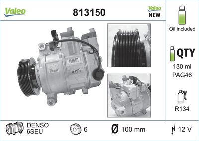 VALEO Kompressor, Klimaanlage VALEO CORE-FLEX (813150)